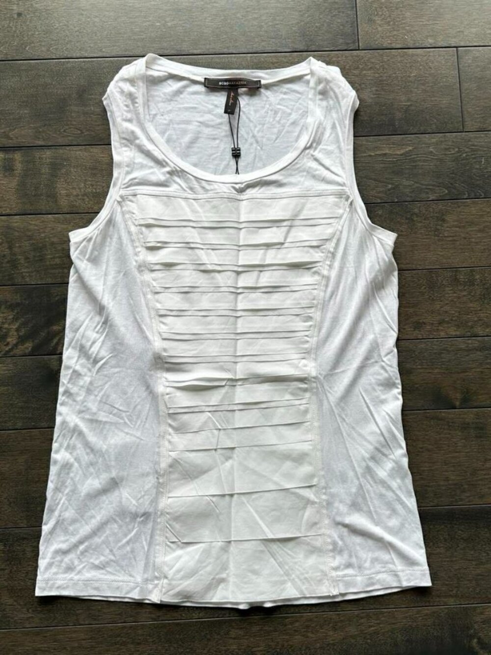 BCBGMaxAzria Mixed Media Tank